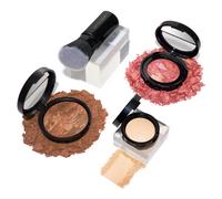 LAURA GELLER NEW YORK Daily Routine Kit 4 PC: Baked Balance-N-Brighten Foundation, Deep + Retractable Kabuki Brush + Blush-N-Brighten, Tropic Hues + O