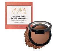 LAURA GELLER NEW YORK Double Take Baked Bronzer for Mature Skin, Deep | Matte Bronzing Powder for Natural-Looking Warmth & Soft Contour, Buildable Color, Never Orangey Finish