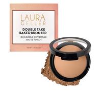 LAURA GELLER NEW YORK Double Take Baked Bronzer for Mature Skin, Fair | Matte Bronzing Powder for Natural-Looking Warmth & Soft Contour, Buildable Color, Never Orangey Finish