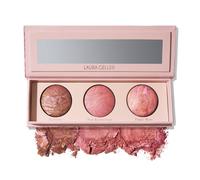 LAURA GELLER NEW YORK Geller's Greatest Blush Crush Baked Blush Trio - Sunswept, Pink Buttercream, Tropic Hues - Blush-n-Brighten Marbleized Blush Pal