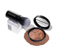LAURA GELLER NEW YORK Get Glowing Kit (2pc): Baked Balance-n-Glow Illuminating Powder Foundation, Deep + Airbrush Kabuki Makeup Brush