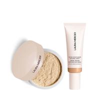 Laura Mercier Mini Translucent Loose Setting Powder Ultra Blur and Tinted Moisturiser Natural Dewy SPF 30 Duo (Various Shades) - 2C Oak