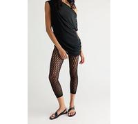 Laura Net Lace Capri Tights at Free People in Black, Size: Small - female