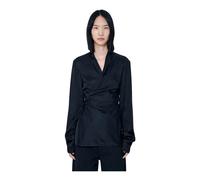 Laura Satin Wrap Top - female - Rick Owens - Kimonos - Black - S - Blouses & Shirts S