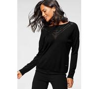 Laura Scott Ajour Knit Round Neck Sweatshirt Black