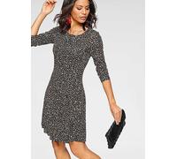 Laura Scott Floral Print Jersey Dress Black Print