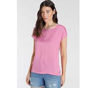 Laura Scott Satin & Jersey Blouse Pink
