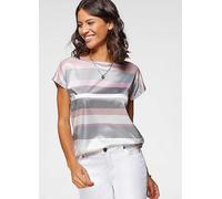 Laura Scott Striped Blouse Grey Stripe