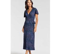 Laura Scott V-Neck Midi Dress Blue