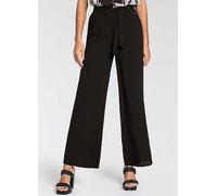Laura Scott Wide Leg Woven Trousers Black