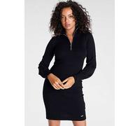 Laura Scott Zip Collar Knitted Dress Black