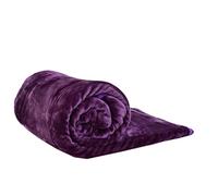 Laura Secret Fleece Faux Fur Roll Mink THROW Throws/Bed Blanket Beautiful Colours (Double, BlackCurrant/Aubergine)