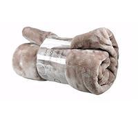 Laura Secret Fleece Faux Fur Roll Mink THROW Throws/Bed Blanket Beautiful Colours (Double, Mink)