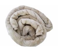 Laura Secret Fleece Faux Fur Roll Mink THROW Throws/Bed Blanket Beautiful Colours (King, Mink)