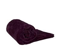 Laura Secret Fleece Faux Fur Roll Mink THROW Throws/Bed Blanket Beautiful Colours (Single, BlackCurrant/Aubergine)