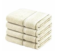 LAURA SECRET HOME PACK BATH SHEETS 100% COTTON QUALITY BATH TOWELS LARGE SUPER SOFT SHEETS (Cream)