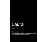 LAURA - TACCUINO PERSONALIZZATO: TACCUINO PER APPUNTI.: QUADERNO DIVERTENTE E ORIGINALE PER UNA COLLEGA O UN’AMICA DI NOME LAURA. TACCUINO DI QUALITÀ SUPERIORE.