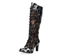 Laura Vita Alcbaneo 158 Women's Lace-Up Boots with Floral Pattern, gray, 7 UK