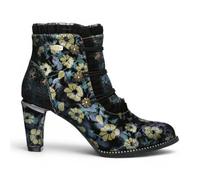 Laura Vita Alcbaneo Floral Womens Gothic Victorian Leather Ankle Boots