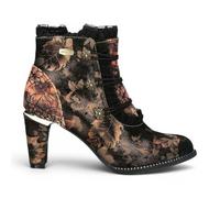 Laura Vita Alcbaneo Floral Womens Gothic Victorian Leather Ankle Boots