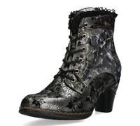 Laura Vita Alcizeeo 190 Women's Lace-Up Ankle Boots with Playful Details, black, 6 UK