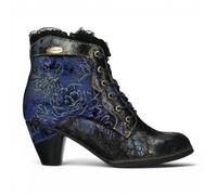 Laura Vita Alcizeeo Women's Floral Gothic Victorian Leather Ankle Boots