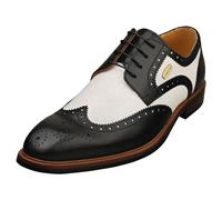 Laura Vita Andy Mens Brogue Shoes in Black White - 12 UK