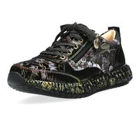 Laura Vita Burton 43 Women's Floral Leather Sneakers | Removable Memory Foam, Side Zip Closure, Leather Lining, 3 cm Heel Height