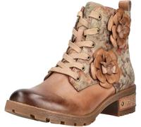 Laura Vita COCRAILO 47 Women's Floral Leather Ankle Boots | Memory Foam Insole, Block Heel 4.5 cm, Zip Closure, 3D Flower Embellishment