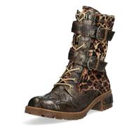 Laura Vita Cocrailo 71 Women's Animal Print Ankle Boots with Decorative Buckles, brown, 6 UK