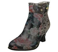 Laura Vita Gicgaso 12 Ladies Black Leather Side Zip Ankle Boots