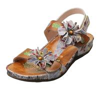 Laura Vita Liloo 06 Womens Walking Sandals in Beige Multicolour - 6 UK