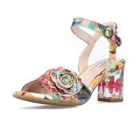 Laura Vita LUCIEO-25 Women's Sandals, Shimmering Blossom Leather, red, 5 UK