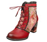 Laura Vita Maevao 14 Womens Ankle Boots in Red Multicolour - 6 UK
