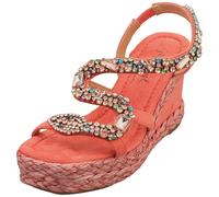 Laura Vita Misstyl Marieo 13 Womens Wedge Sandals in Coral - 6 UK
