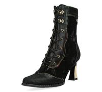 Laura Vita Women's Ankle Boots Toe Cap Stiletto Heel Shimmer Effect OANELO 03, gray, 5 UK