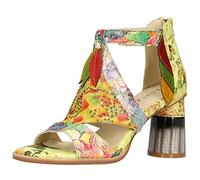 Laura Vita Women's Gucstoo 041 Heeled Sandal, Yellow, 7.5 UK