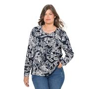 LAURASØN House Print Long Sleeve Tee Marine 48+ 841594130-48+