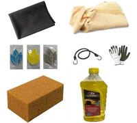 Lauréate 7-seater car wash kit, lorry, van, caravan, DIY, wash-grease, shine with shampoo, wax, leather glass, varnish, rubbers, compatible with Dacia Lodgy 1.5 dCi 8 V 110 CV