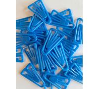 Laurel 35mm Blue Plastiklip Paperclips 10x Tubs of 200 (2000 Paperclips total)