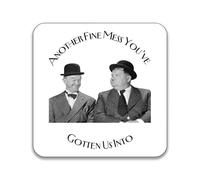 LAUREL AND HARDY - ANOTHER FINE MESS - 55mm x 55mm SQUARE MAGNET