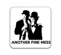 Laurel and Hardy Another Fine Mess - Pack of 10 Square Stickers - 55mm x 55mm