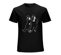 Laurel and Hardy Comic Double Act- Men's T-Shirt Black Tee O Neck Tshirt