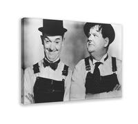 Laurel And Hardy Retro Movie Art Poster Canvas Poster Bedroom Decor Landscape Office Room Decor Gift 08x12inch(20x30cm)
