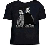 Laurel and Hardy Stan & Ollie - Back to Back Mens T Shirt Black