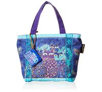 Laurel Burch Bag, 11 by 3 by 8-inch, Indigo Cats