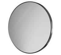 Laurel Colore Aluminium Framed Round Mirror | Gunmetal Grey | Glass/Aluminium | 600mm