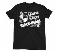 Laurel & Hardy Block-Heads Men's Black T-Shirt