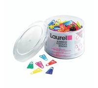 Laurel Paperclips Plastic Non Magnetising 35mm Assorted Colours [Pack of 200]