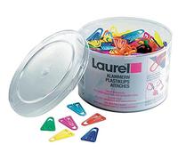 Laurel Plastiklips Pack of 200 Assorted Paper Clips 35mm 1303